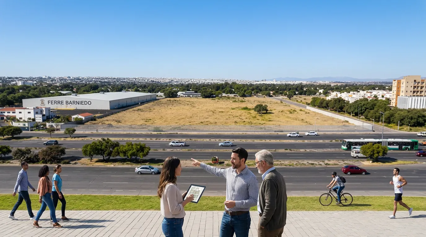 Terreno comercial en Jurica: 169 metros de frente para uso de servicios