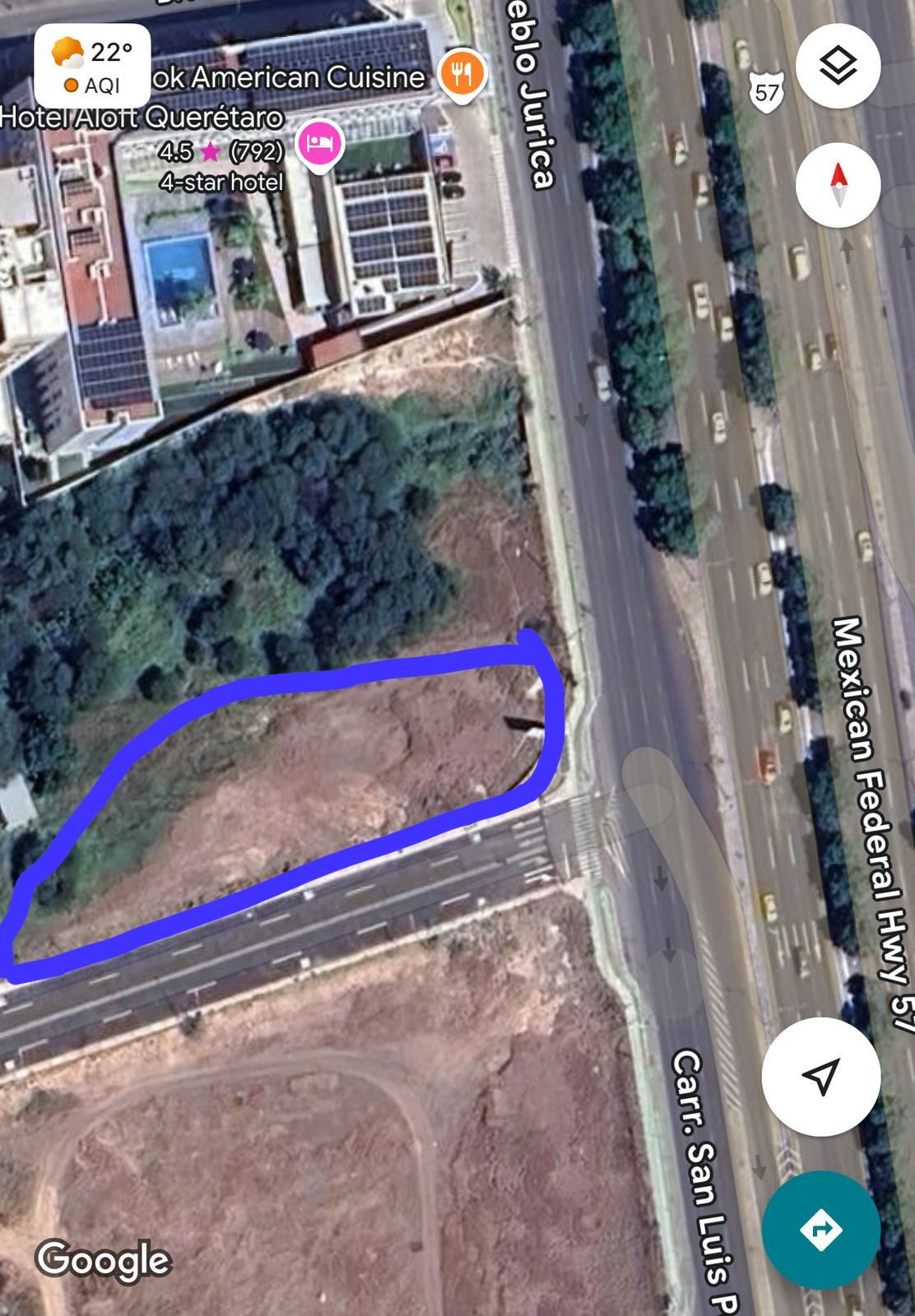Terreno  Comercial  Venta 5000 mts.  Av. Paseo de la República. Col. El Salitre, Querétaro, Qro.