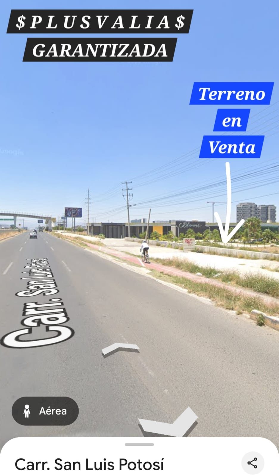 Terreno Comercial en Venta (4000 mts) sobre Av. Paseo de la República, Queretaro, Qro.